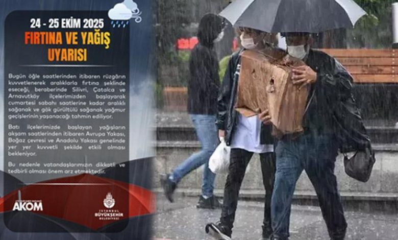 طقس إسطنبول: توقعات الأمطار ليوم الجمعة 24 أكتوبر 2025